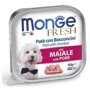 Monge Fresh Paté con Bocconcini con Maiale 100g - Umido Cane