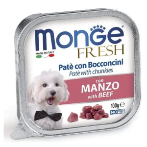 Monge Fresh Paté con Bocconcini con Manzo 100g - Umido Cane
