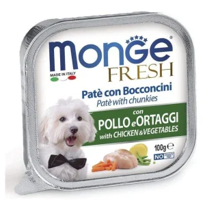 Monge Fresh Paté con Bocconcini con Pollo e Verdure 100g - Cane