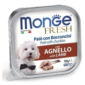 Monge Fresh Paté con Bocconcini con Agnello 100g - Umido Cane
