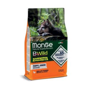 Monge BWild Grain Free Puppy Junior Anatra con Patate 2,5kg - Cane