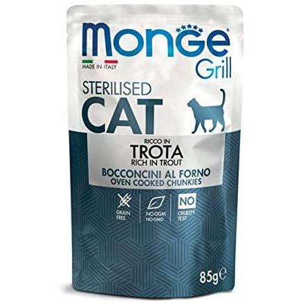 Monge Grill Sterilised Trota 85g - Cibo Umido per Gatti Sterilizzati - immagine 2