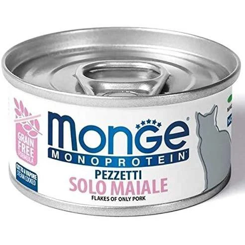 Monge Monoprotein Solo Maiale 80g - Cibo Umido per Gatti