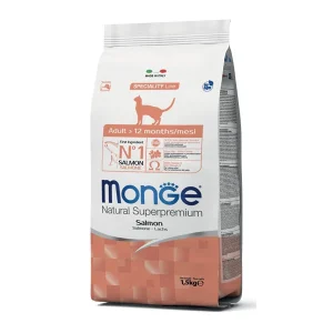 Monge Natural Superpremium Adult Salmone 1,5kg Crocchette per Gatti