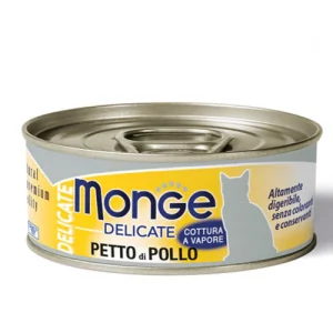 Monge Delicate Petto di Pollo 80g - Cibo Umido per Gatti