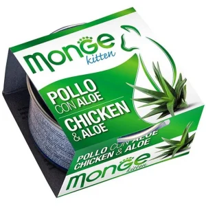 Monge Kitten Pollo con Aloe 80g - Cibo Umido per Gatti