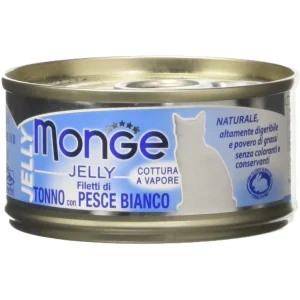 Monge Tonno con Pesce Bianco 80g - Cibo Umido per Gatti