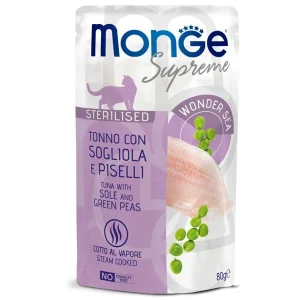 Monge Supreme Sterilizzato Tonno con Sogliola 80g