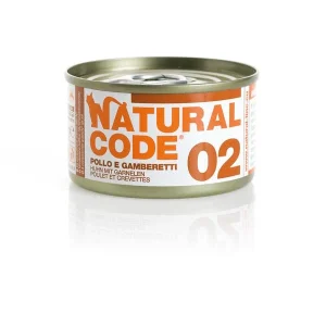 Natural Code 02 Pollo e Gamberetti 85g Umido per Gatti