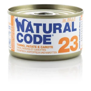 Natural Code 23 Tonno Patate e Carote 85g Umido per Gatti