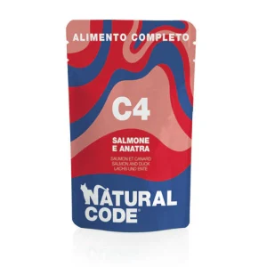 Natural Code C4 Salmone e Anatra 70g Umido per Gatti