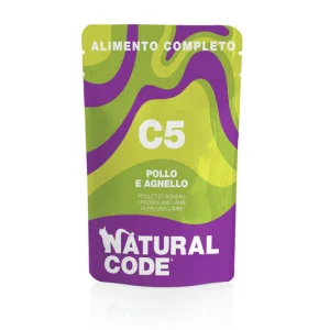 Natural Code C5 Pollo e Agnello 70g Umido per Gatti