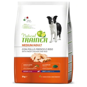 Natural Trainer Medium Adult con Pollo Fresco 3kg - Cibo Secco per Cani