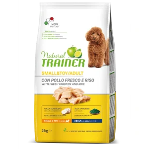 Natural Trainer Adult Small & Toy con Pollo fresco & Riso 2kg