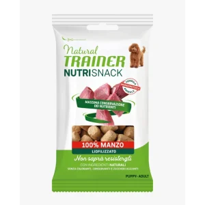 NATURAL TRAINER DOG Nutri Snack 100% Manzo 20g - Snack per Cani Liofilizzato