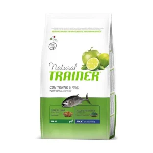 Natural Trainer Cibo per Cani Adulti di grande taglia con Tonno e Riso 12 Kg