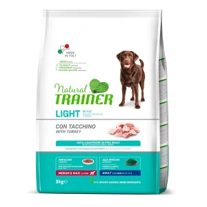 Natural Trainer Light in fat Medium&Maxi Adult con tacchino 3 Kg