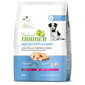 Natural Trainer Puppy Junior Medium con pollo 3 kg