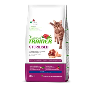 Natural Trainer Sterilised Adult con prosciutto crudo 1,5kg