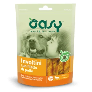 Oasy Involtini con Filetto di Pollo Snack Cani 100 Gr