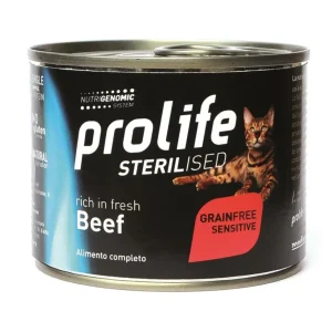 Prolife Gatto adult grain free sensitive beef 200 gr