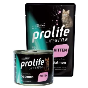 Prolife Lifestyle Kitten Salmone 85g - Cibo Umido per Gatti Cuccioli